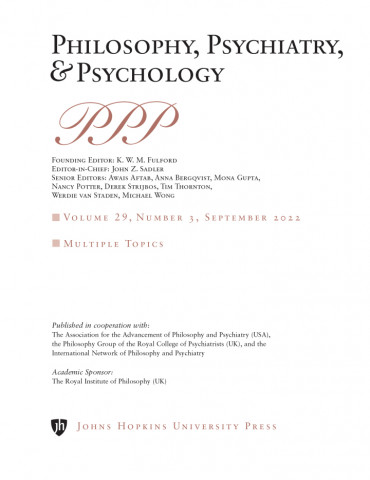 《哲学、精神病学与心理学》封面图片