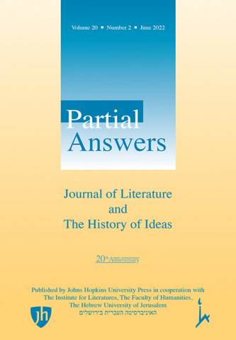 Cover image of Partial Answers: Journal of Literature and the History of Ideas